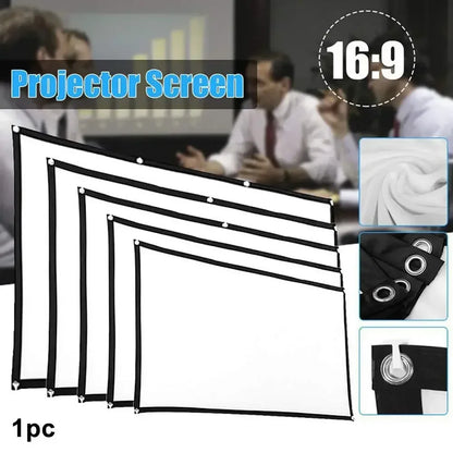 Projector Screen Fabric Anti-Light Projector Cloth 60 72 84 100 120 150inch Home Outdoor Office Simple Curtain Accessories