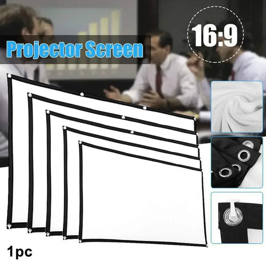 Projector Screen Fabric Anti-Light Projector Cloth 60 72 84 100 120 150inch Home Outdoor Office Simple Curtain Accessories
